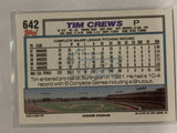 #642 Tim Crews Los Angeles Dodgers 1992 Topps Baseball Card
