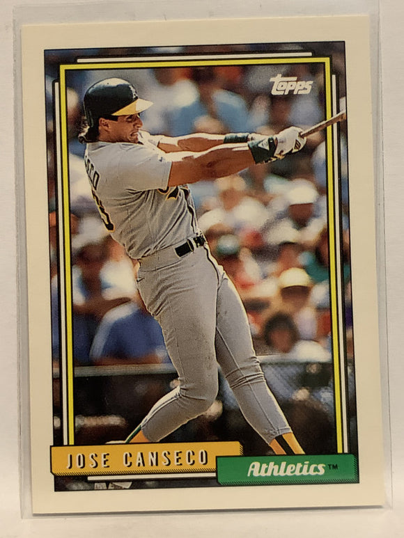 #100 Jose Canseco Oakland Athletics 1992 Topps Baseball Card