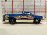 Blue Wolfman Pizza Dodge Ram Truck Hot Wheels Diecast Car