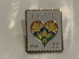 Love USA 22 Cents Stamp Lapel Hat Pin CP