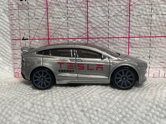 Grey Tesla Energy Model X DTX01 2016 Hot Wheels Diecast Car