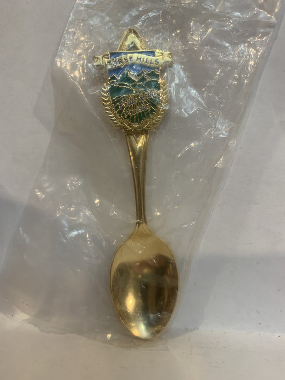 Three Hills Pride of the Prairies Alberta Souvenir Spoon