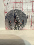 Sept 11 Firemen raising flag Button Pinback
