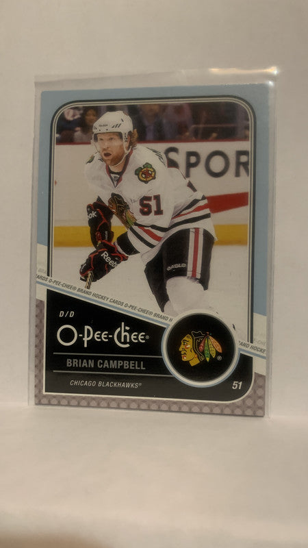 #7 Brian Campbell Chicago Blackhawks 2011-12 O-Pee-Chee Hockey Card