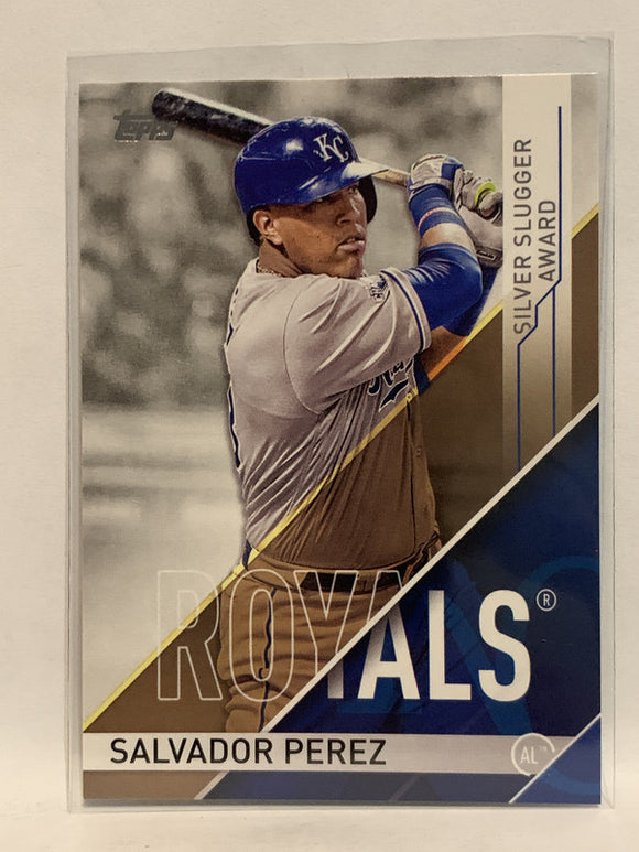 #SS-1  Salvador Perez Silver Slugger Kansas City Royals 2017 Topps Series One Baseball Card