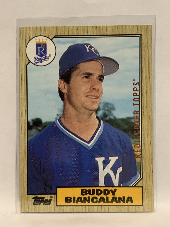 #554 Buddy Biancalana Kansas City Royals 1987 Topps Baseball Card