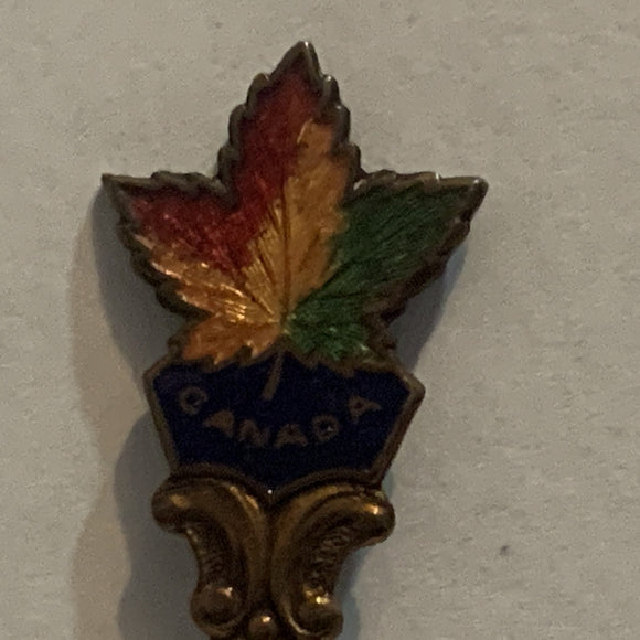Capilano Canyon BC Canada Maple Leaf collectable Souvenir Spoon PA