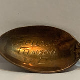 Capilano Canyon BC Canada Maple Leaf collectable Souvenir Spoon PA