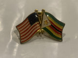 USA Zimbabwae Friendship Flags Lapel Hat Pin CP