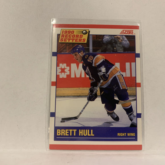 #346 Brett Hull St Louis Blues  Record Setters 1990-91 Score Hockey  Card A1X