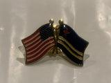 USA Aruba Friendship Flags Lapel Hat Pin CQ