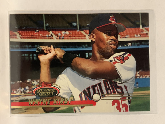 #35 Wayne Kirby Cleveland Indians 1993 Topps Stadium Club Baseball Card