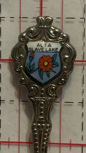 Slave Lake Alta Wild Rose Alberta   Souvenir Spoon