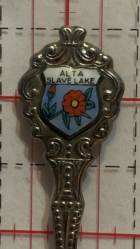 Slave Lake Alta Wild Rose Alberta   Souvenir Spoon