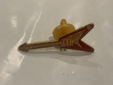 Brown Guitar Lapel Hat Pin CQ