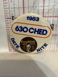 630 Ched 1983 Date Nite Franklins Family Dining Button Pinback