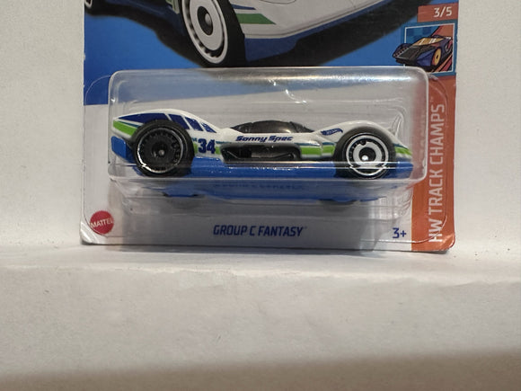 White Sonny Spec Group C Fantasy HW Track Champs 3/5 89/250 HKG34-M7C5 2021 Hot Wheels Diecast Car