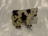 Black & White Diary Cow Holstein Lapel Hat Pin CQ