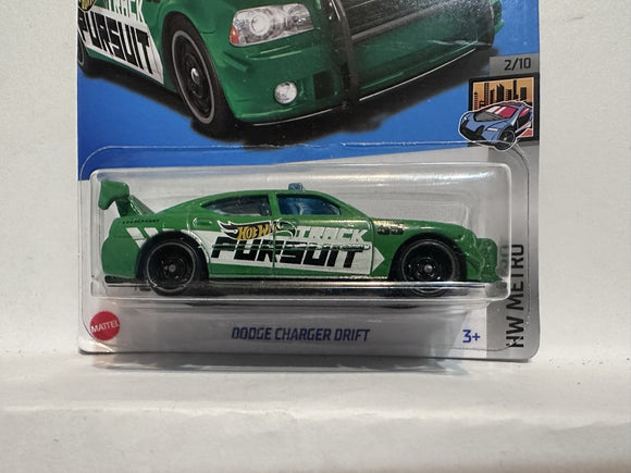 Green Track Pursuit Dodge Charger Drift HW Metro 2/10 54/250 HKG92 2021 Hot Wheels Diecast Car