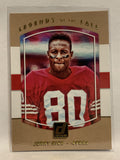 #14 Jerry Rice Legends of the Fall San Francisco 49ers 2017 Donruss Football Card