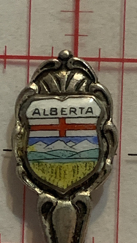 Edmonton Alberta Crest Emblem  Silverplated Souvenir Spoon