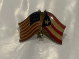 USA Puerto Rico Friendship Flag Lapel Hat Pin CR