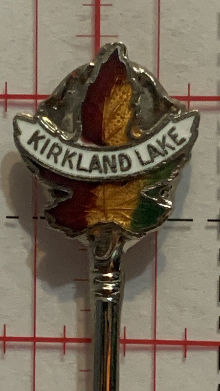 Kirkland Lake Spoon Canada Ontario Maple Leaf   Souvenir Spoon