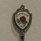 Eckville Alberta Wild Rose collectable Souvenir Spoon PB