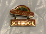 World's Greatest Scrooge Rainbow Lapel Hat Pin CR