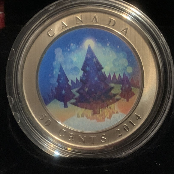 2014 50 Cent Coin Lenticular Christmas Tree 15065/20000