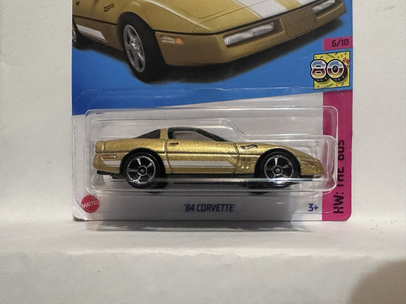 Gold '84 Corvette HW The 80s 6/10 74/250 HKG83 2021 Hot Wheels Diecast Car