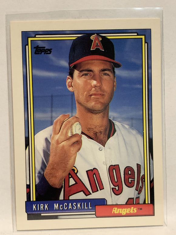 #301 Kirk McCaskill Los Angeles Angels 1992 Topps Baseball Card