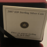 2007 $20 Sterling Silver Coin 7492/1500