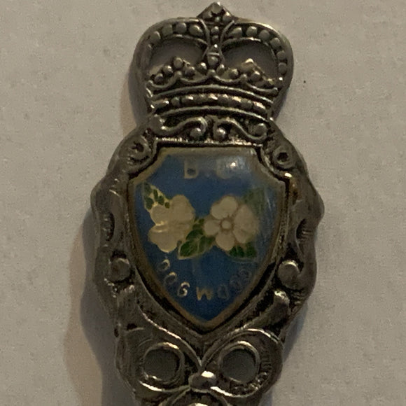 Dawson Creek BC Dogwood Flower collectable Souvenir Spoon PC