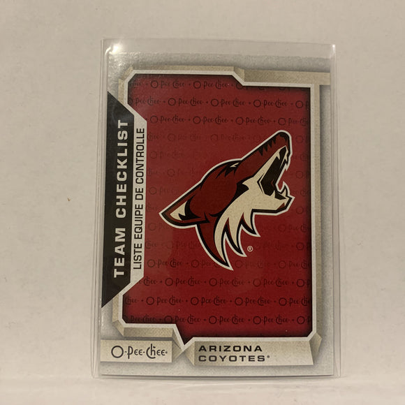 #591 Team Card Arizona Coyotes   2018-19 O-Pee-Chee Hockey Card A2B