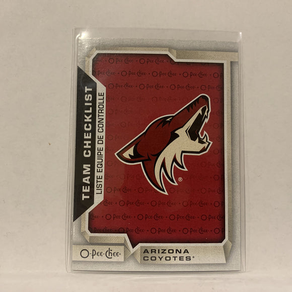 #591 Team Card Arizona Coyotes   2018-19 O-Pee-Chee Hockey Card A2B