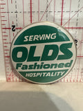 Serving Olds Fashioned Hospitality Button Pinback