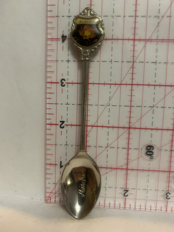 Airdrie Alberta Wild Rose Souvenir Spoon