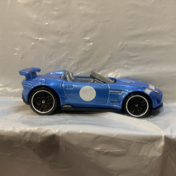 Blue '15 Jaguar F-Type Project 7 Hot Wheels Loose Diecast Car 1/64 HJ