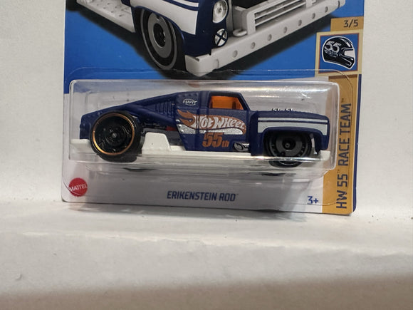 Blue Erikenstein Rod HW 55 Race Team 3/5 86/250 HKH68 2021 Hot Wheels Diecast Car