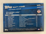 #295 Matt Kemp League Leaders San Diego Padres 2017 Topps Series One Baseball Card