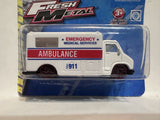 White Ambulance Fresh Metal 2018 Maisto Diecast Car