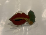 Smoking Lips Lapel Hat Pin CS