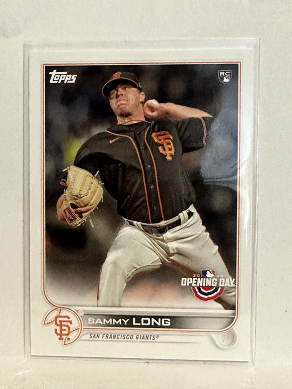 #156 Sammy Long Rookie San Francisco Giants 2022 Topps Opening Day Baseball Card