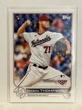 #145 Mason Thompson Rookie Washington Nationals 2022 Topps Opening Day Baseball Card