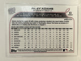 #83 Riley Adams Rookie Washington Nationals 2022 Topps Opening Day Baseball Card