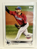 #204 Zach Pop Rookie Miami Marlins 2022 Topps Opening Day Baseball Card