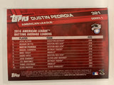 #321 Dustin Pedroia League Leaders Rainbow Boston Red Sox 2017 Topps Series One Baseball Card