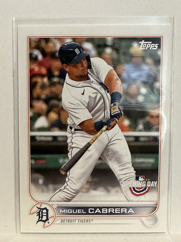 #93 Miguel Cabrera Detroit Tigers 2022 Topps Opening Day Baseball Card