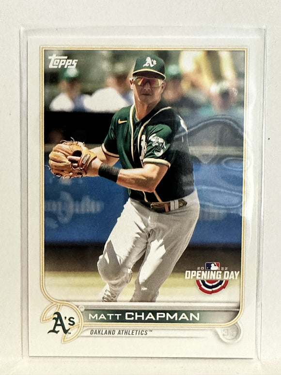 #92 Matt Chapman Oakland Athletics 2022 Topps Opening Day Baseball Card